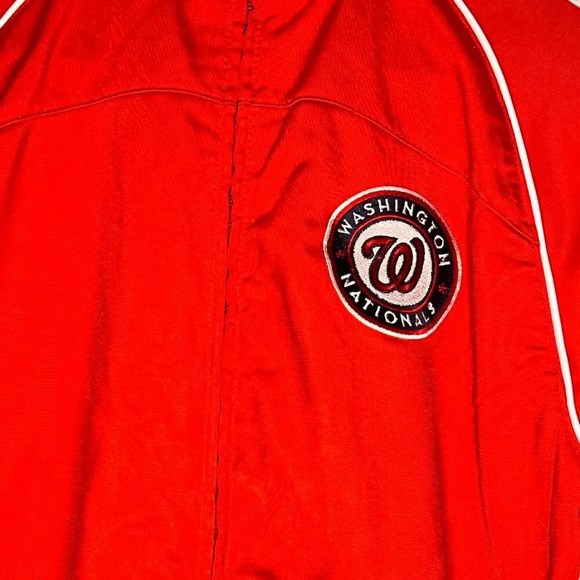 Washington Nationals MLB Red Track Jacket By Team Athletics Kids Size 8-10 - Picture 3 of 4
